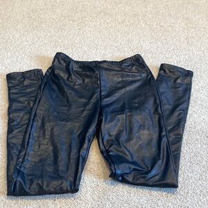 Plush Fleece Lined Leggings - Black - S